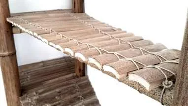 Banc artisanal en bambou